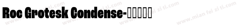Roc Grotesk Condense字体转换